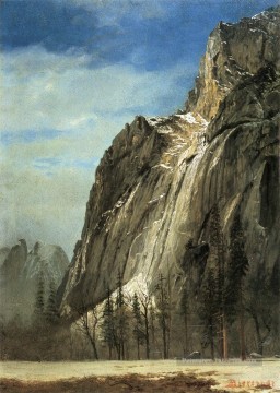 Roches de la cathédrale A Yosemite View Albert Bierstadt Montagne Peinture à l'huile
